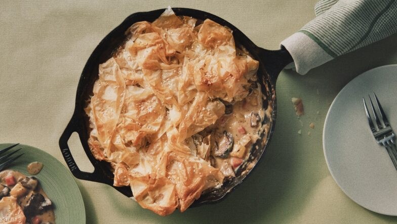 Ruffled Mushroom Pot Pie