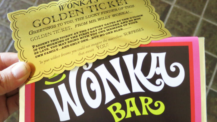 Where to Find a Vintage Wonka Bar Golden Ticket Replica, Where to find rare Wonka Bar, Wonka chocolate bar recipe with golden ticket twist